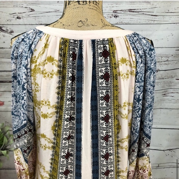 Free People Floral Gypsy Bohemian Mini Dress. - Picture 6 of 7